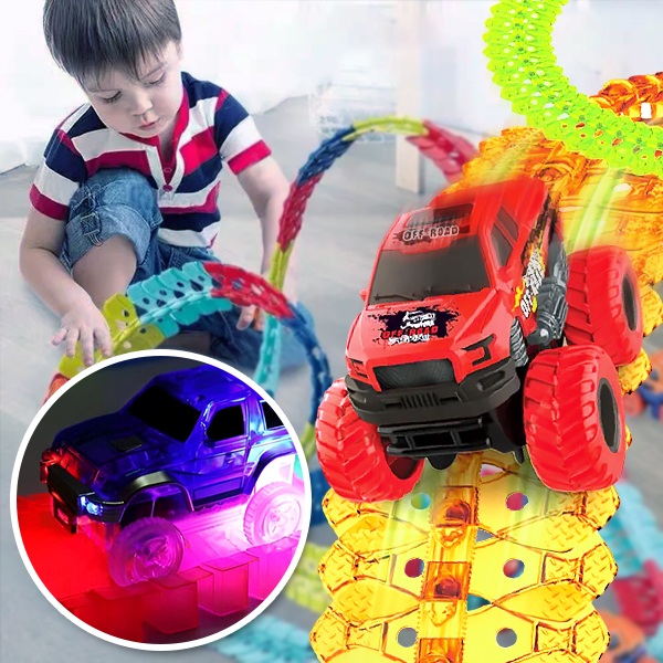 Pista luminosa con coche | LUMITRACK