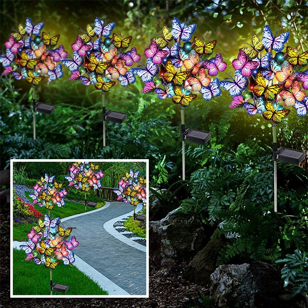 Luces solares para exterior con forma de mariposas | FLUTIX