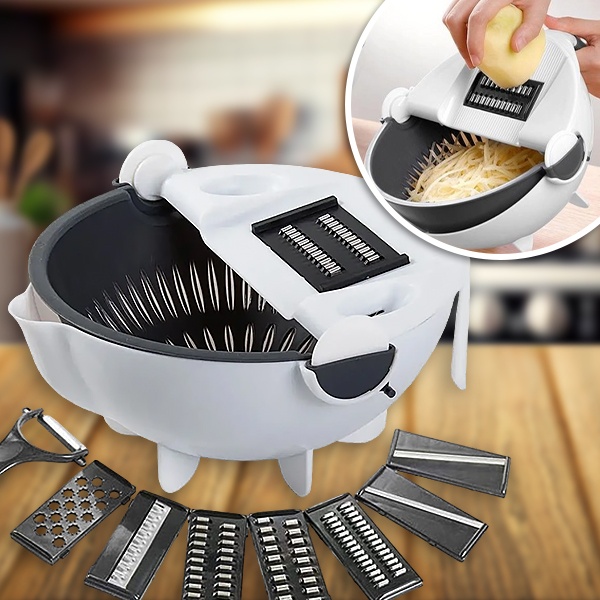 Cortador de Verduras 9 en 1 con cesta para escurrir | SORTEX