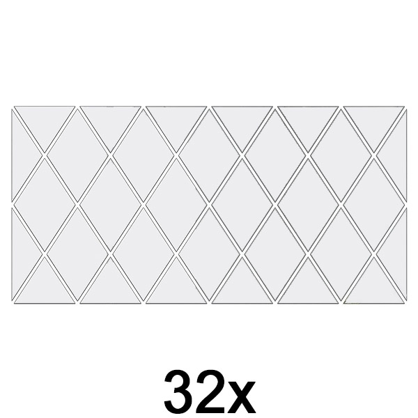 1x Pegatinas de pared efecto espejo (32 uds.) | WALLGEM