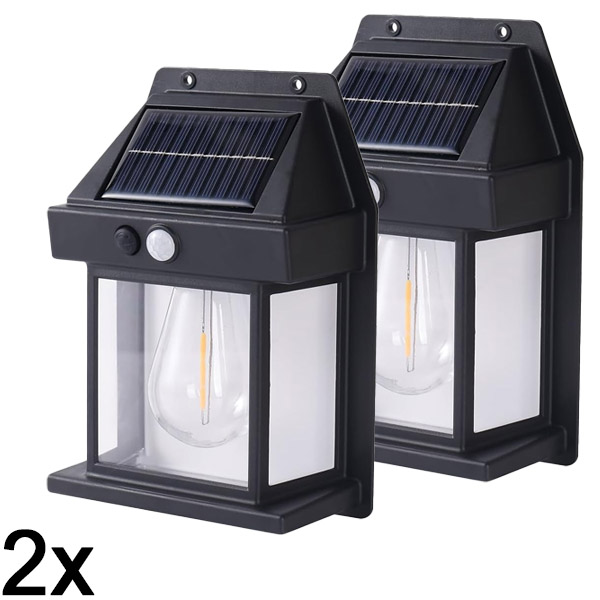 2x Luz solar exterior con sensor de movimiento | FLUXLAMP