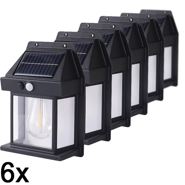 6x Luz solar exterior con sensor de movimiento | FLUXLAMP