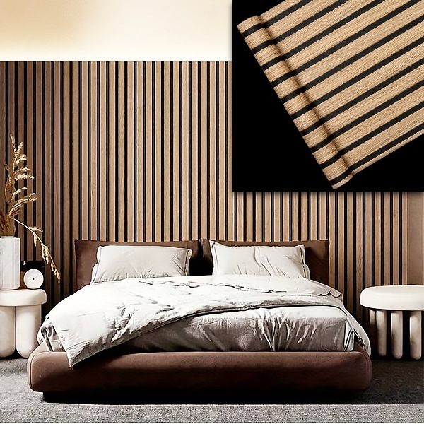 Elegante adhesivo de pared con efecto madera | LINEWALL