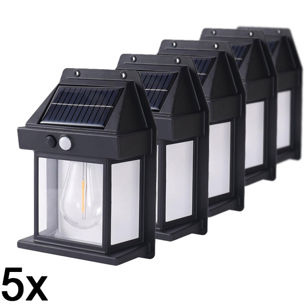5x Luz solar exterior con sensor de movimiento | FLUXLAMP